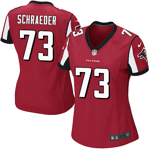 Women's Game Ryan Schraeder Nike Jersey Red Home - #73 NFL Atlanta Falcons